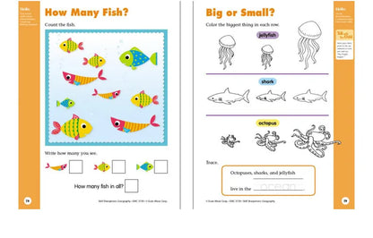 Cahier d'exercices de géographie Skill Sharpeners - Niveaux pré-maternelle à 3e année, ensemble de 5 livres