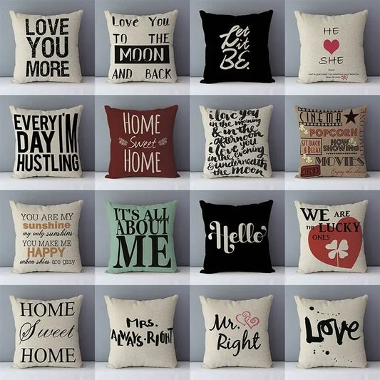 Popular Phrases Cushion Cover