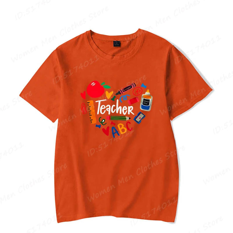 Teacher Heart Graphic Print T-shirt