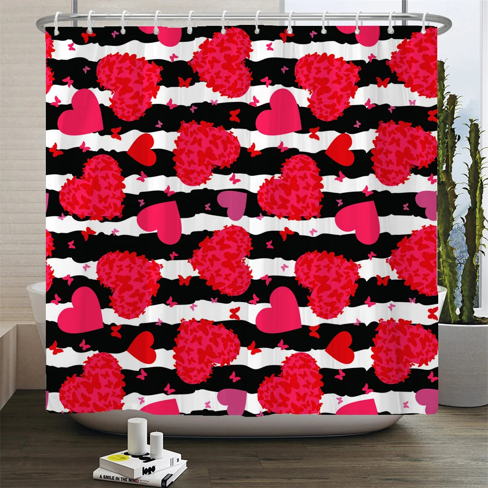 "Happy Valentines Day" Shower Curtains