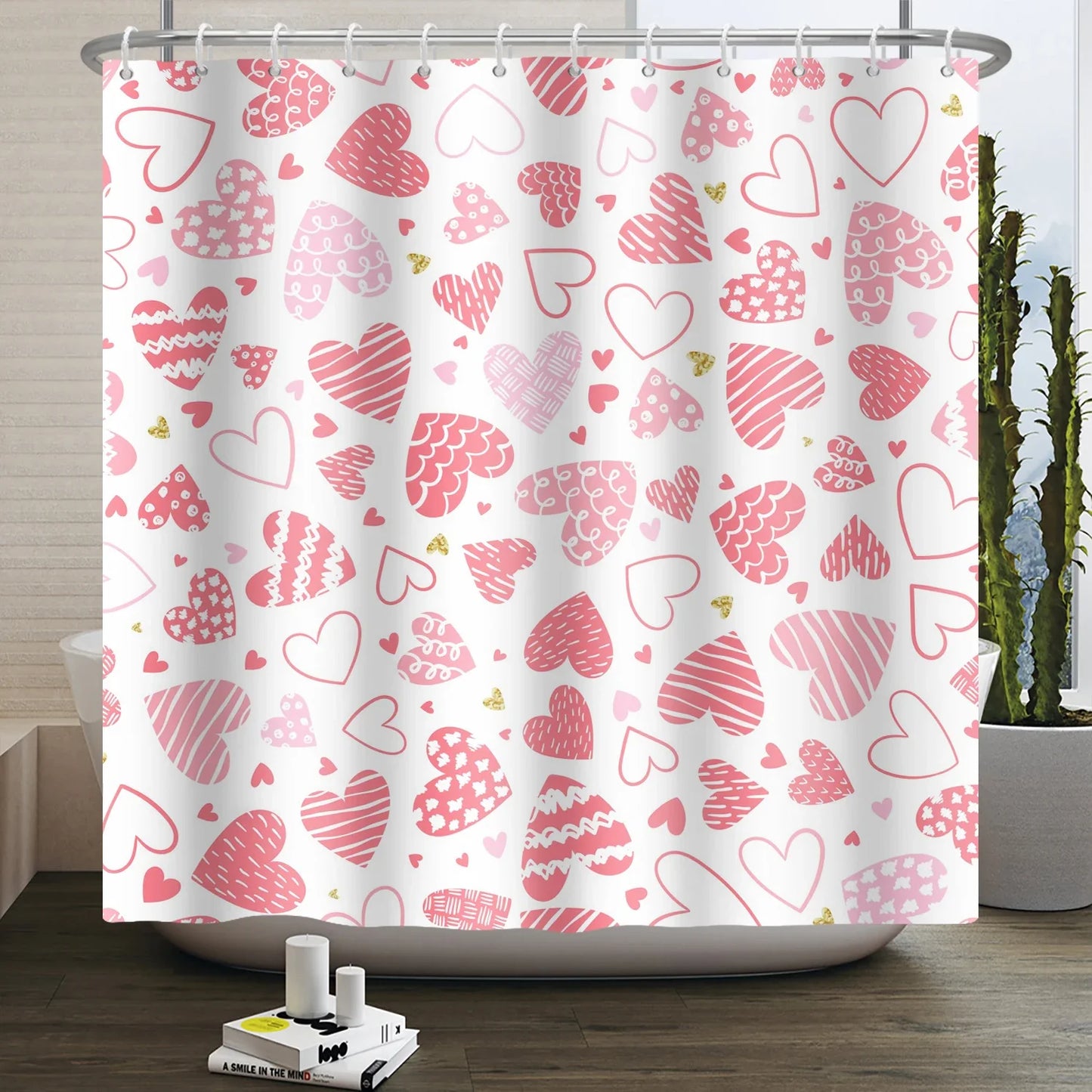 "Happy Valentine's Day" Shower Curtain