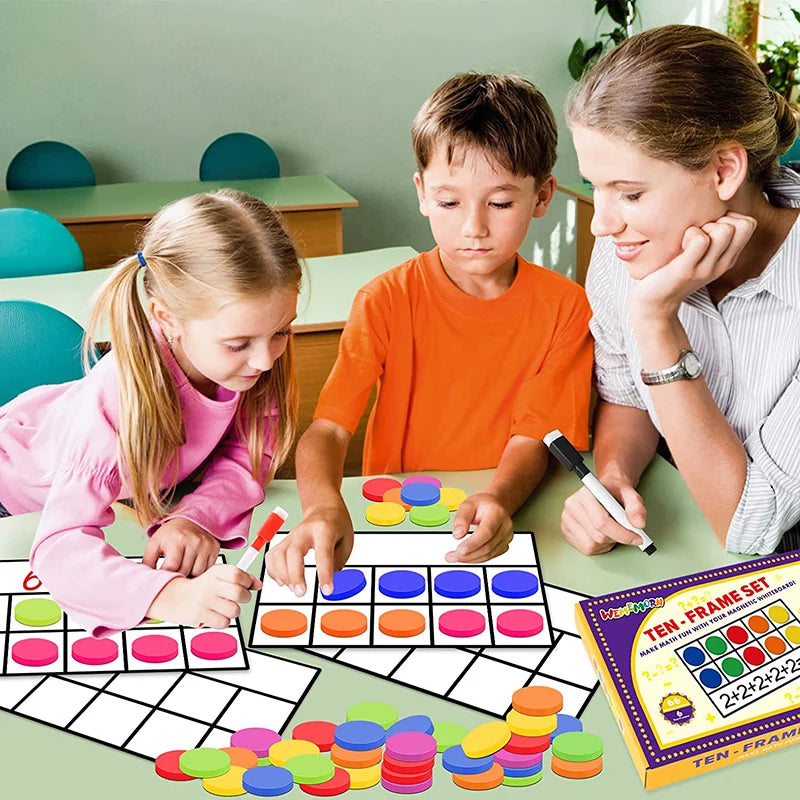 Colorful Magnetic Ten Frame Set