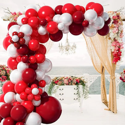 Double Red/White Balloon Garland