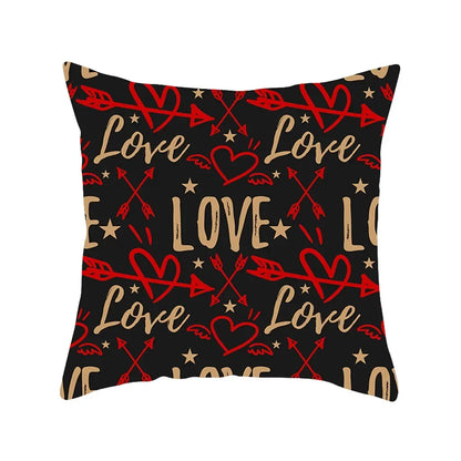 "Valentine's Day Red Black Series" Pillow Covers