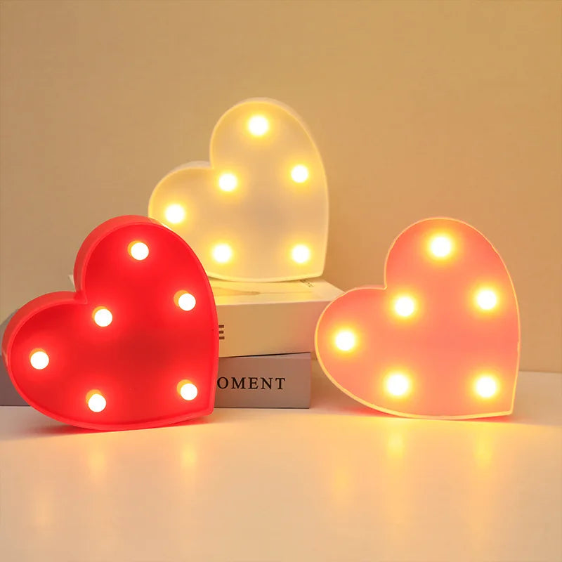 "Love, Heart" LED Lamp