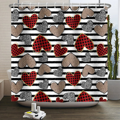 "Happy Valentine's Day" Shower Curtain