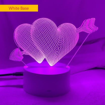 "Pierce Your Heart" 3D Night Light