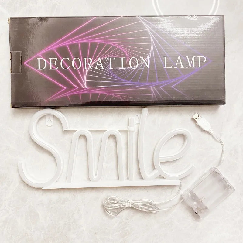 "Smile" Neon Sign