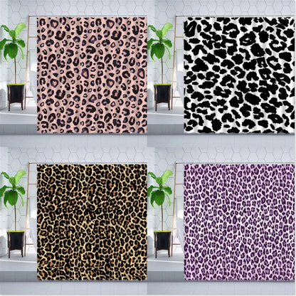 Colorful Leopard Print Shower Curtain