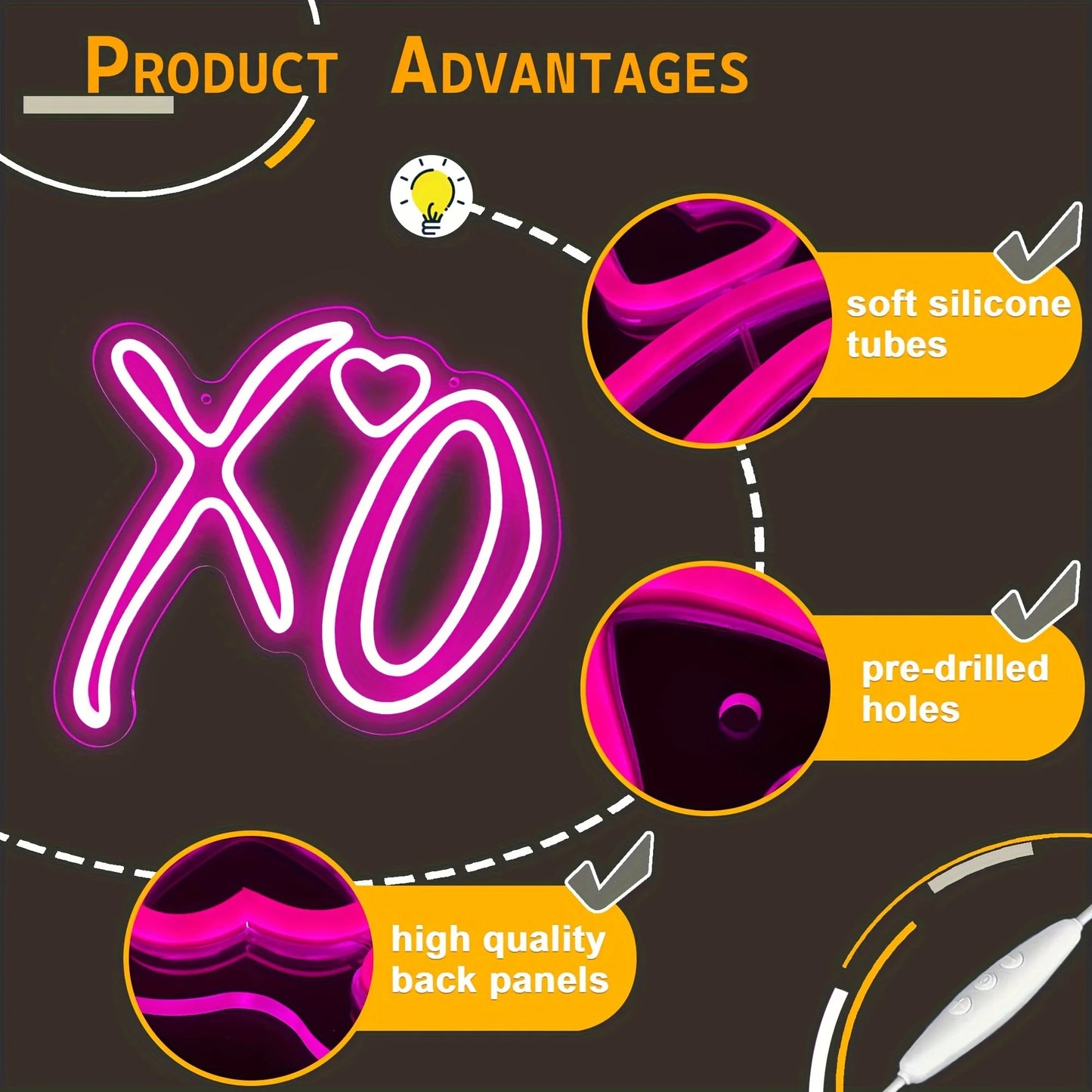 "XO Heart" Neon Signs