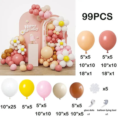 110pcs Rose Red Gold Balloon Garland Kit