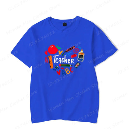 Teacher Heart Graphic Print T-shirt
