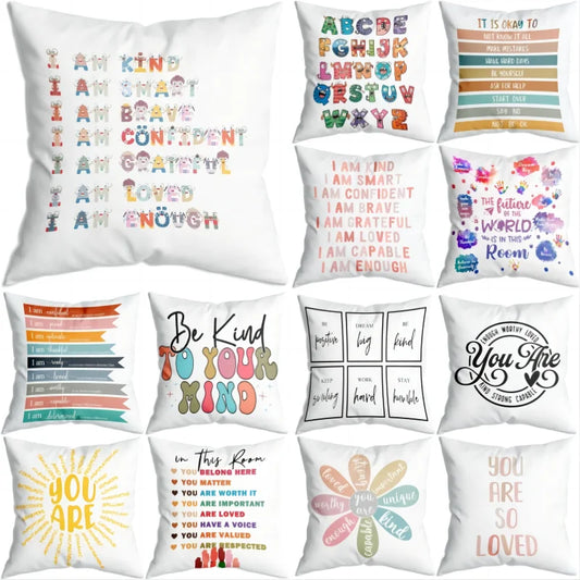 Self Affirmation Quotes Throw Pillow Cases