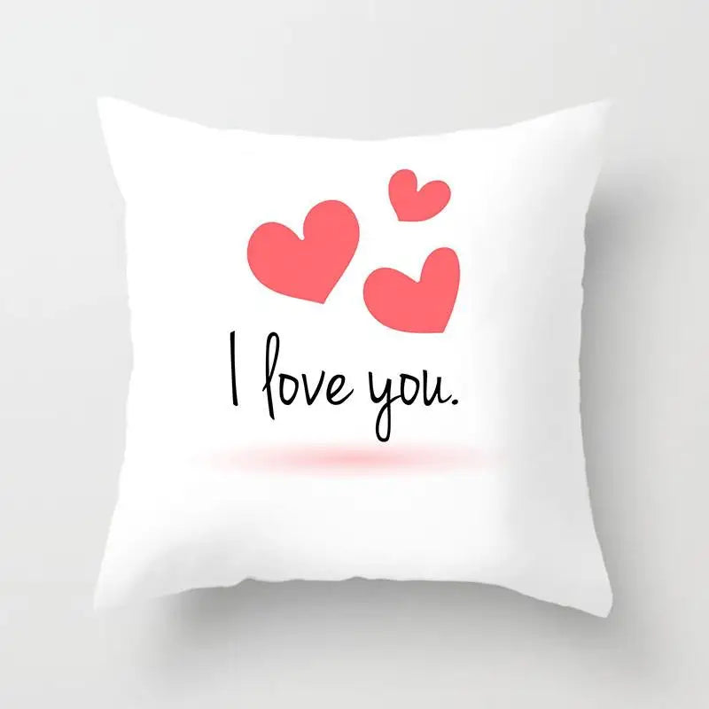 "Valentine's Day Red Pink Heart" Pillow Covers