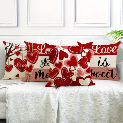 "Valentine's Day Love Heart" Pillow Covers