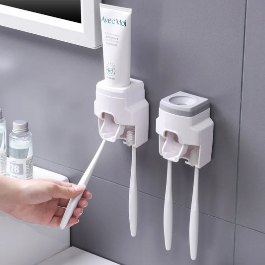 Wall Mounted Automatic Toothpaste Dispenser Set