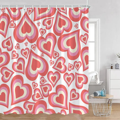 "Heart and Rainbows" Shower Curtains