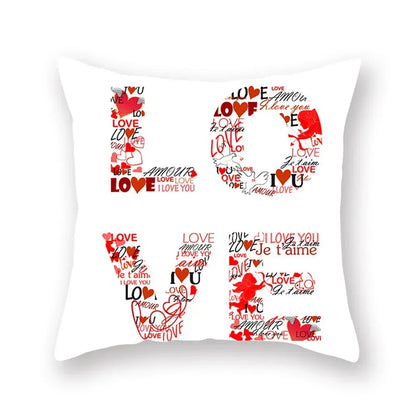 "Valentine's Day Red Black Series" Pillow Covers