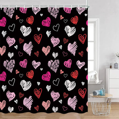 "Heart and Rainbows" Shower Curtains