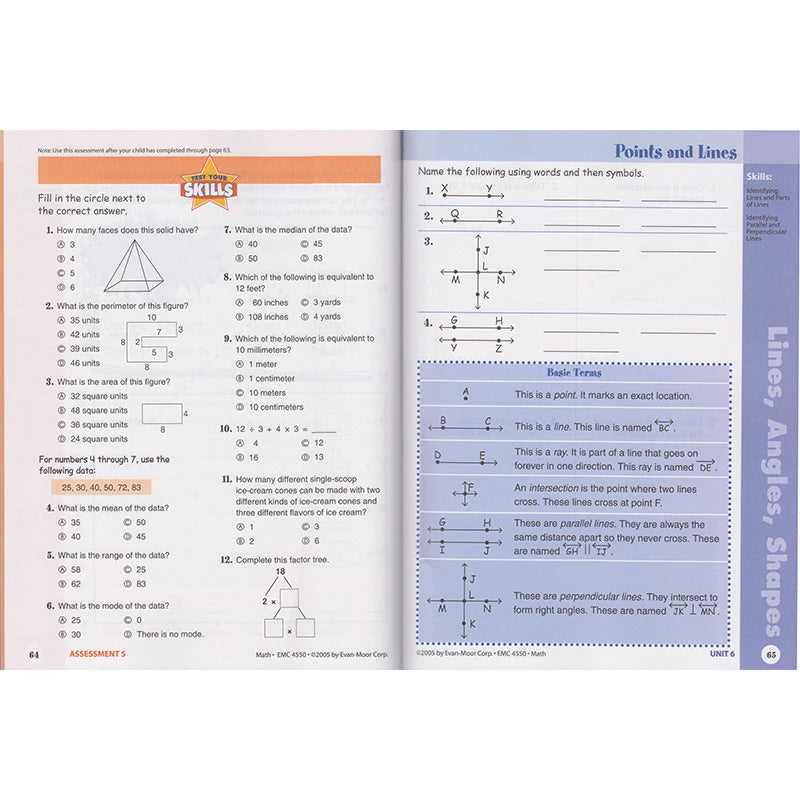 Cahier d'exercices de mathématiques Skill Sharpeners - 6e année