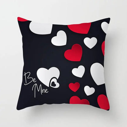 "Valentine's Day Red Pink Heart" Pillow Covers