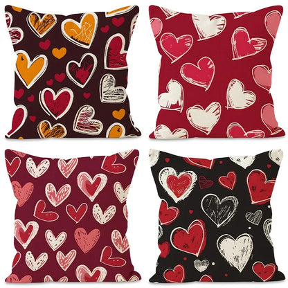 "Valentine's Day Love Heart" Pillow Covers