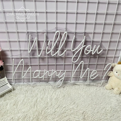 "Will You Marry Me" Neon Sign