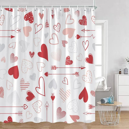 "Heart and Rainbows" Shower Curtains