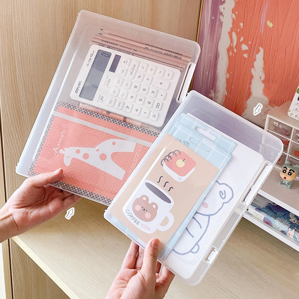 Transparent File Organizer Box