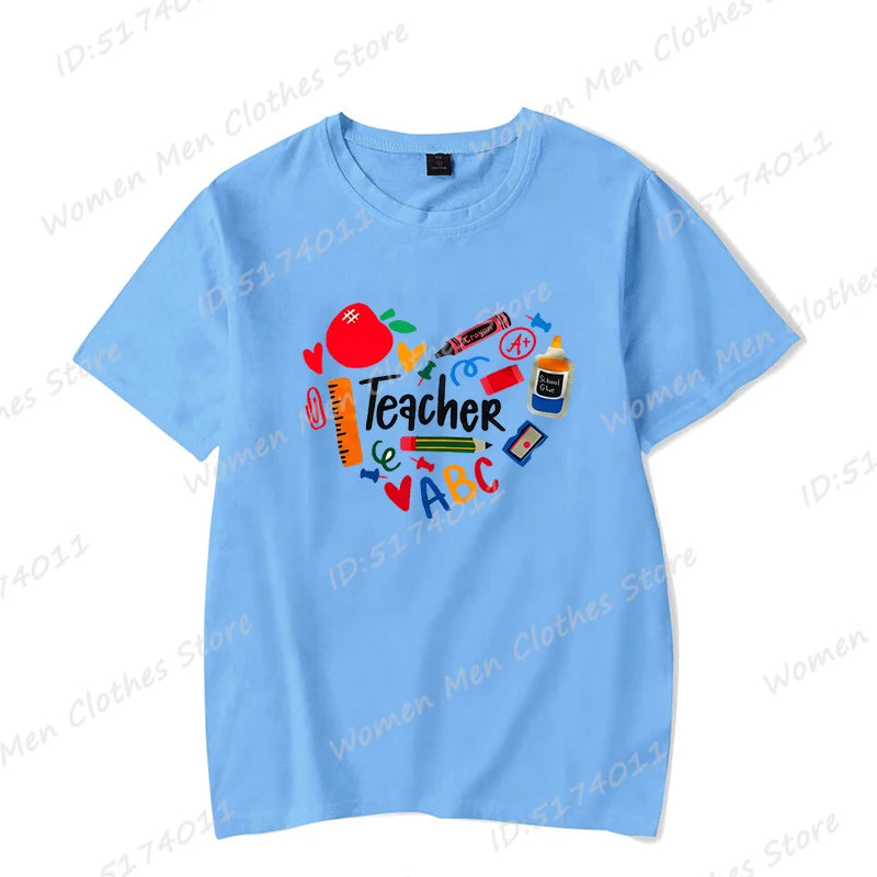 Teacher Heart Graphic Print T-shirt