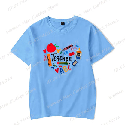 Teacher Heart Graphic Print T-shirt