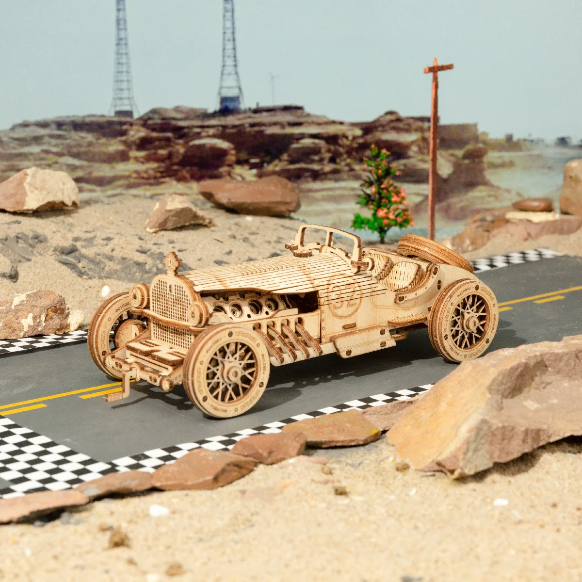 Wooden 3D Classic Car Train Army Jeep Heavy Truck Vintage Car Puzzle