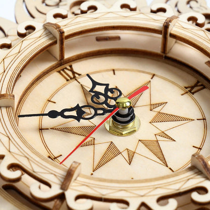 Wooden 3D Wall Clock Model Puzzle