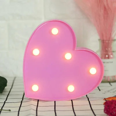 "Love, Heart" LED Lamp