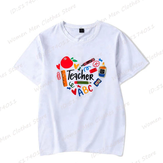 Teacher Heart Graphic Print T-shirt