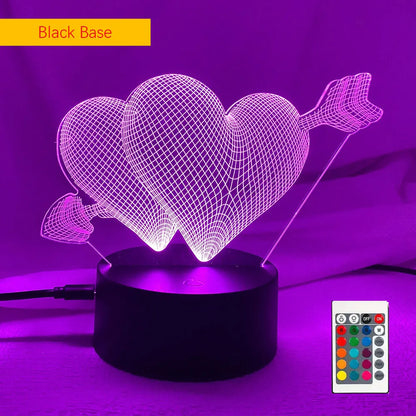 "Pierce Your Heart" 3D Night Light