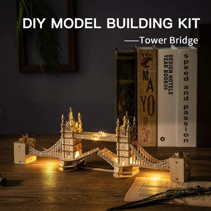 Wooden 3D Tower Bridge Big Ben Eiffel Tower Puzzle