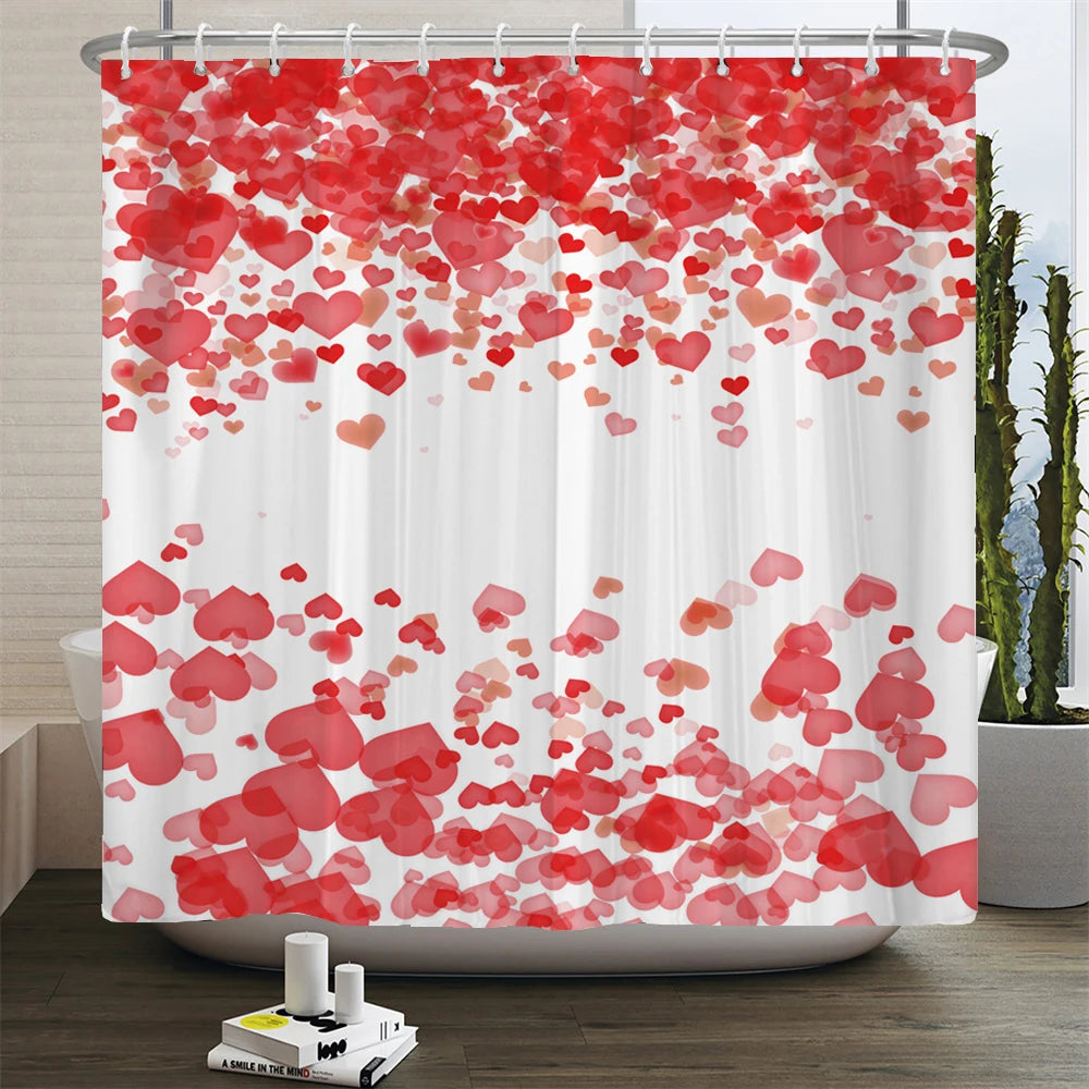 "Happy Valentines Day" Shower Curtains