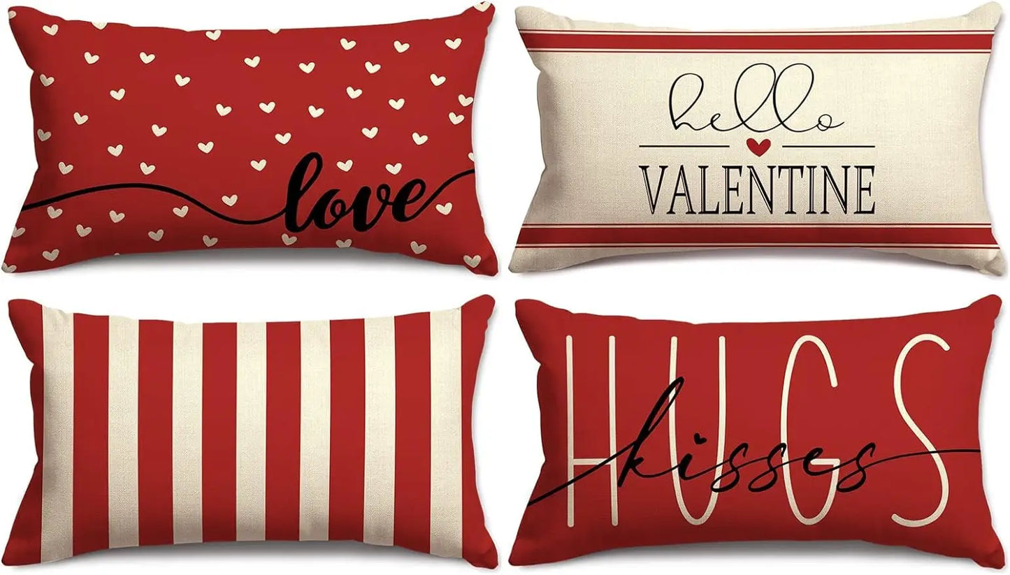 "Valentine's Day" Rectangular Pillow Covers