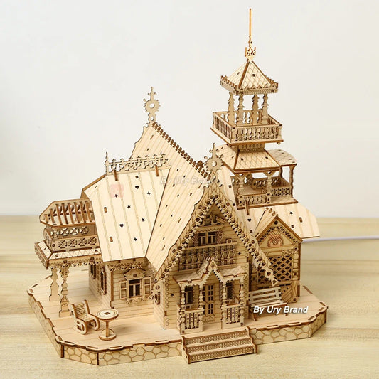 Wooden 3D Villa House Puzzle