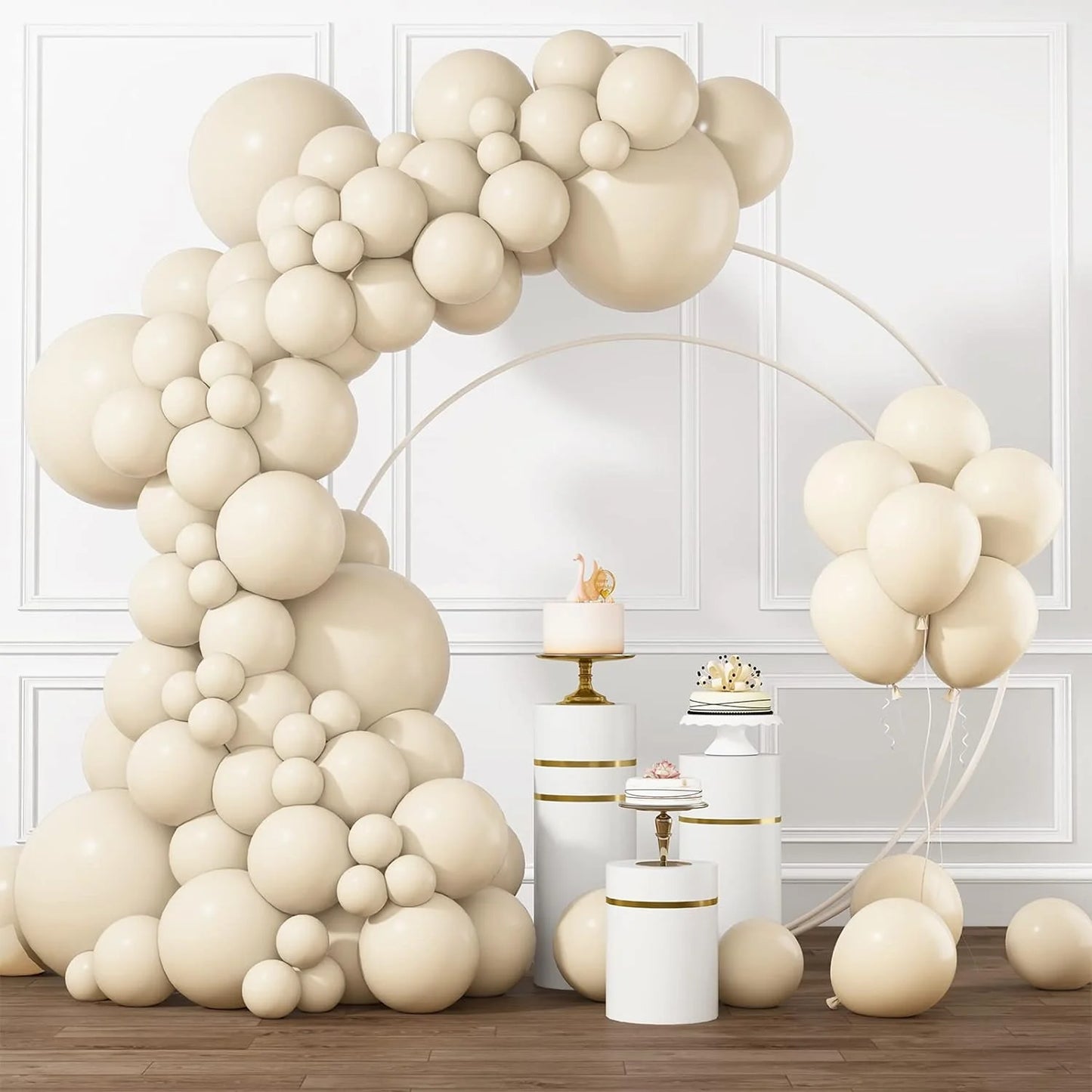 102pcs Sand White Balloon Garland