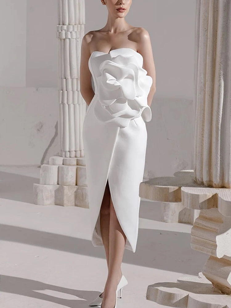 Robe fleurie 3D épissée