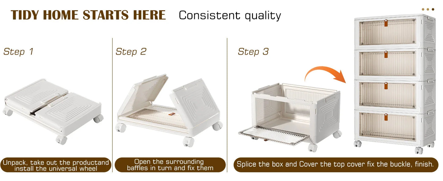 Stackable Storage Containers with Wheels