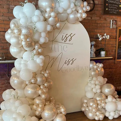 112pcs Pearl White Balloon Garland