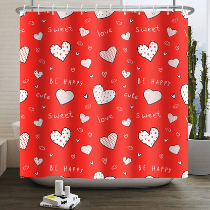 "Happy Valentine's Day" Shower Curtain