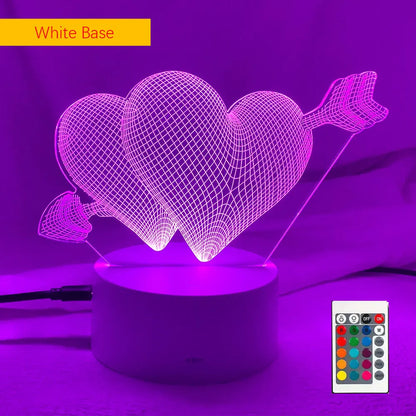 "Pierce Your Heart" 3D Night Light