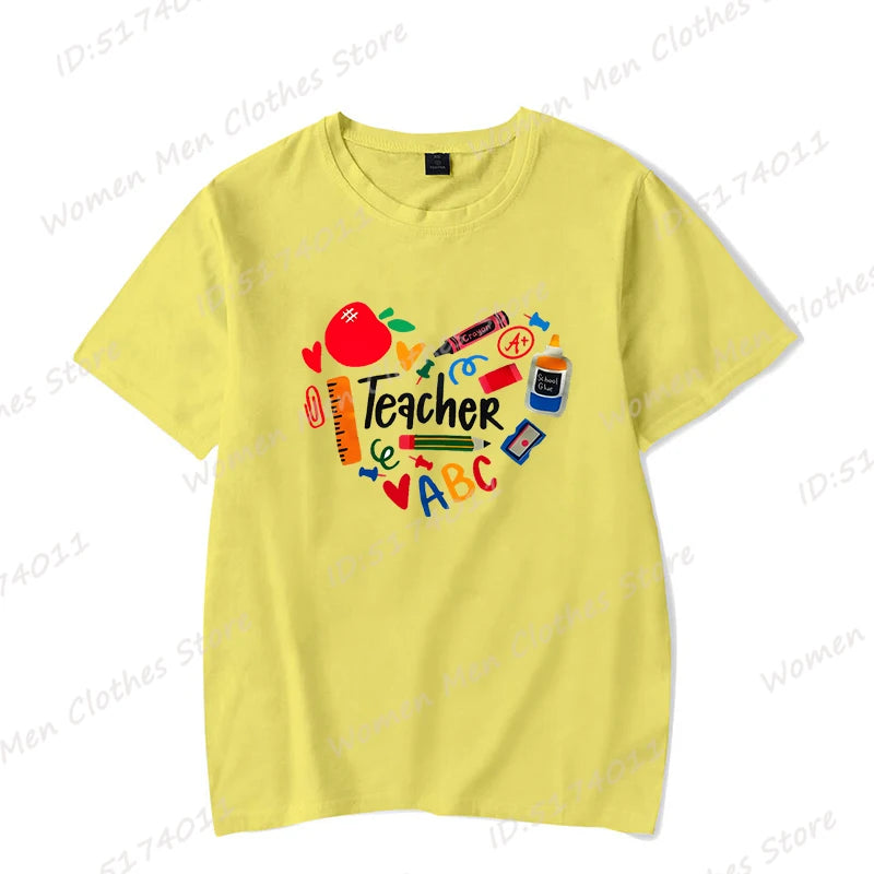 Teacher Heart Graphic Print T-shirt