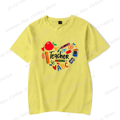 Teacher Heart Graphic Print T-shirt